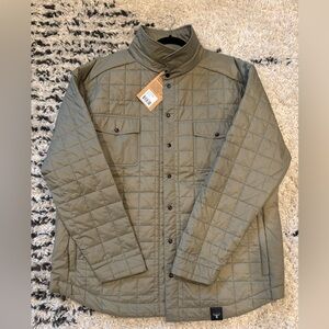 Men's XXL Kings Quilted Olive/Caramel Vest Jacket